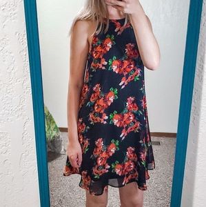 Betsey Johnson Red/Black Floral Dress